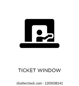 Ticket window icon. Ticket window symbol design from Cinema collection. Simple element vector illustration on white background.