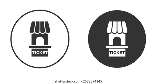 Ícone, símbolo, pictograma de vetor da janela Tíquete. Ilustração de elemento simples.