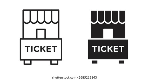 Símbolo de signo de Vector de icono de ventana de ticket