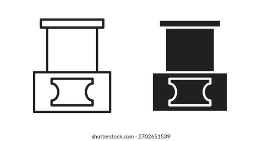 Icono de la ventana del boleto para el Diseño web, App móviles
