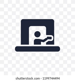 Ticket window transparent icon. Ticket window symbol design from Cinema collection. Simple element vector illustration on transparent background.
