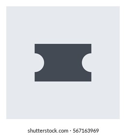 Ticket_Online icon - Flat design, glyph style icon - Colored enclosed in a square