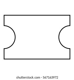 Ticket_Online icon - Flat design, glyph style icon - Outline black