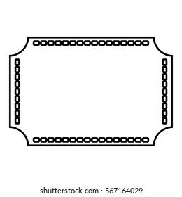 Ticket_Online icon - Flat design, glyph style icon - Outline black