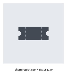 Ticket_Online icon - Flat design, glyph style icon - Colored enclosed in a square