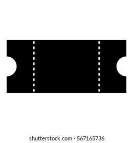 Ticket_Online icon - Flat design, glyph style icon - Filled black
