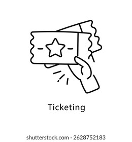 Ícone de estilo de estrutura de tópicos do vetor de tíquetes. Arquivo Eps 10