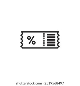 Icono de línea de boletos. Ilustración vectorial. EPS10