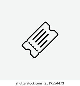Ticketline vector icon. EPS 10