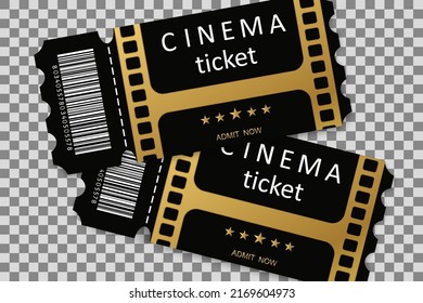 	
Tickets for attending an event or film on a transparent background. Beautiful modern travel flyers.