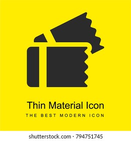 Tickets bright yellow material minimal icon or logo design