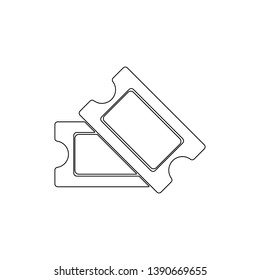 tickets cinema outline icon. Signs and symbols can be used for web, logo, mobile app, UI, UX