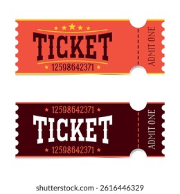 tickets to the circus, cinema or festival in vector
