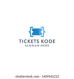 tickets code logo template icon design - vector