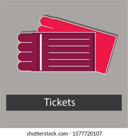 Tickets concept. Creative idea design. Flat vector illustration for template, brochure, web page or presentation.