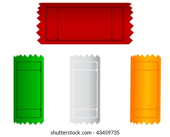 tickets of different colors