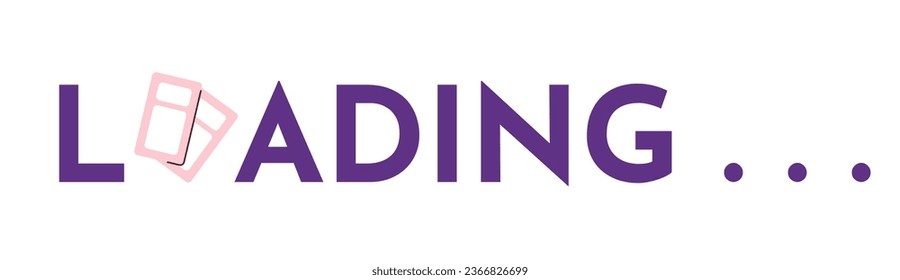 Tickets event loading text. Boarding pass. Restaurant coupons. Discount vouchers. Web loader ui flat design. Progress bar. Graphical user interface. Cartoon vector illustration on white background