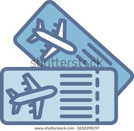 Tickets Filled Blue Tone Icon
