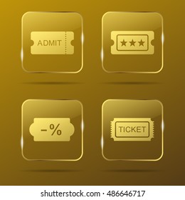 Tickets Gold Buttons