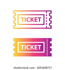 Tickets in gradient colors, in two versions.