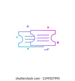 Tickets icon design vector 