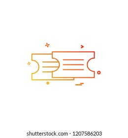 Tickets icon design vector 