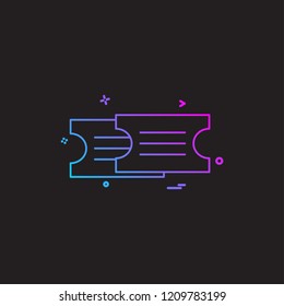 Tickets icon design vector 
