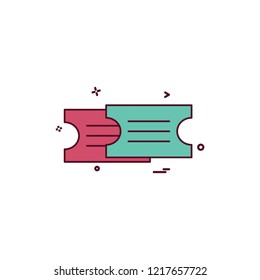 Tickets icon design vector 