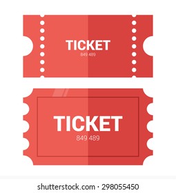 Tickets icon. Flat design. Vector illustration
