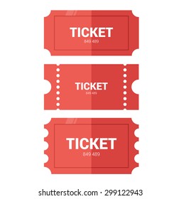 Tickets icon. Flat design. Vector illustration
