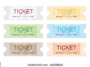 Tickets icon. Flat design. Vector illustration