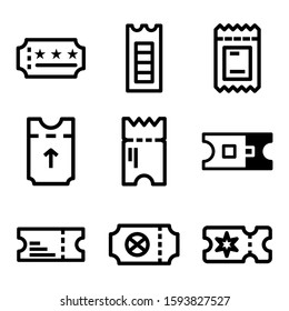 tickets icon isolated sign symbol vector illustration - Collection of high quality black style vector icons
