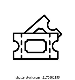 Tickets Icon. Line Art Style Design Isolated On White Background