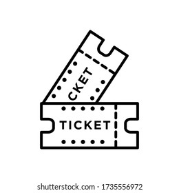 Tickets Symbol mit Umrissstil Vektor für Ihr Web-Design, Logo, UI. Darstellung