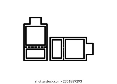 Tickets Icon. Icon related to media and entertainment. suitable for web site design, app, user interfaces. line icon style. Simple vector design editable