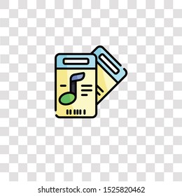 tickets icon sign and symbol. tickets color icon for website design and mobile app development. Simple Element from music collection for mobile concept and web apps icon.