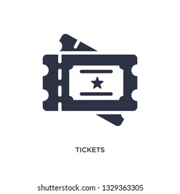 tickets icon. Simple element illustration from cinema concept. tickets editable symbol design on white background. Can be use for web and mobile.