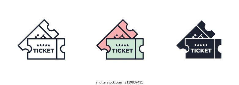 Tickets icon symbol template for graphic and web design collection logo vector illustration