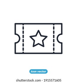 Tickets icon. Ticket symbol template for graphic and web design collection logo vector illustration