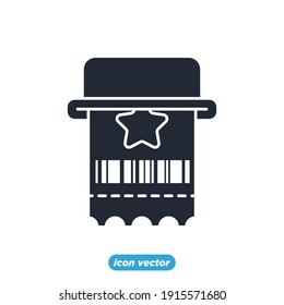 Tickets icon. Ticket symbol template for graphic and web design collection logo vector illustration