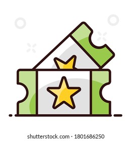 Tickets sind Symbol im trendigen Flachstil. Raffle Symbol für Ihr Webdesign und Ihre App.