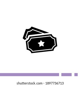 tickets icon. Vector illustration EPS 10.