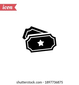 tickets icon. Vector illustration EPS 10.