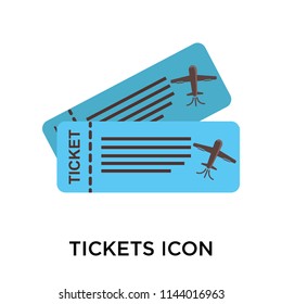 Tickets icon vector isolated on white background for your web and mobile app design, Tickets logo concept