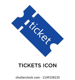Tickets icon vector isolated on white background for your web and mobile app design, Tickets logo concept