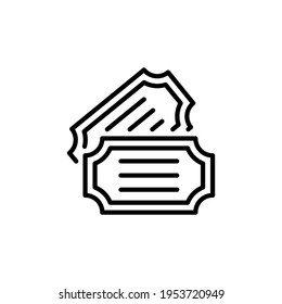 Icono de entradas en vector. Logotipo