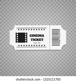 Tickets isolated on white background. Realistic front view. Color movie ticket. Vector illustration.