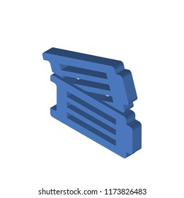 Tickets isometric left top view 3D icon