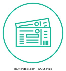 Icono de la línea de entradas.