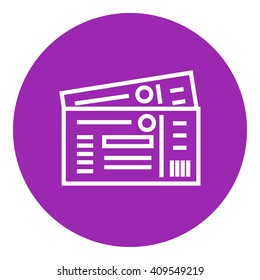 Tickets line icon.
